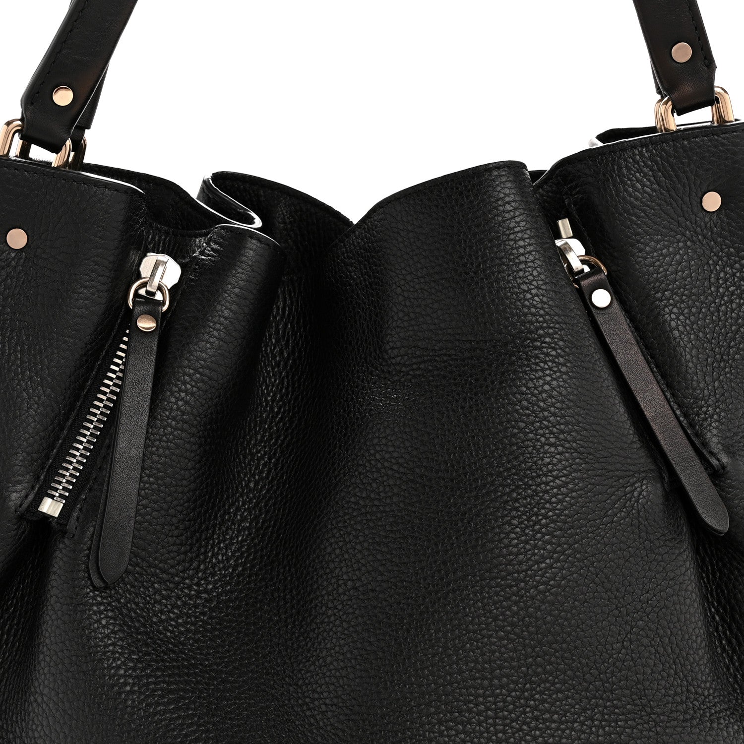 Grainy Calfskin House Check Medium Maidstone Black