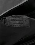 Calfskin Y Quilted Monogram Monochrome Large Loulou Chain Satchel Black