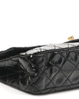 Distressed Patent Quilted 2.55 Reissue 226 Flap Black