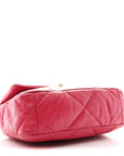 Lambskin Quilted Medium CHNL 19 Flap Dark Pink
