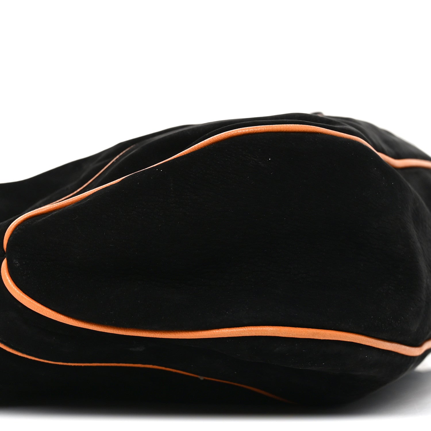 Nubuck Medium New Jackie Shoulder Bag Black Orange