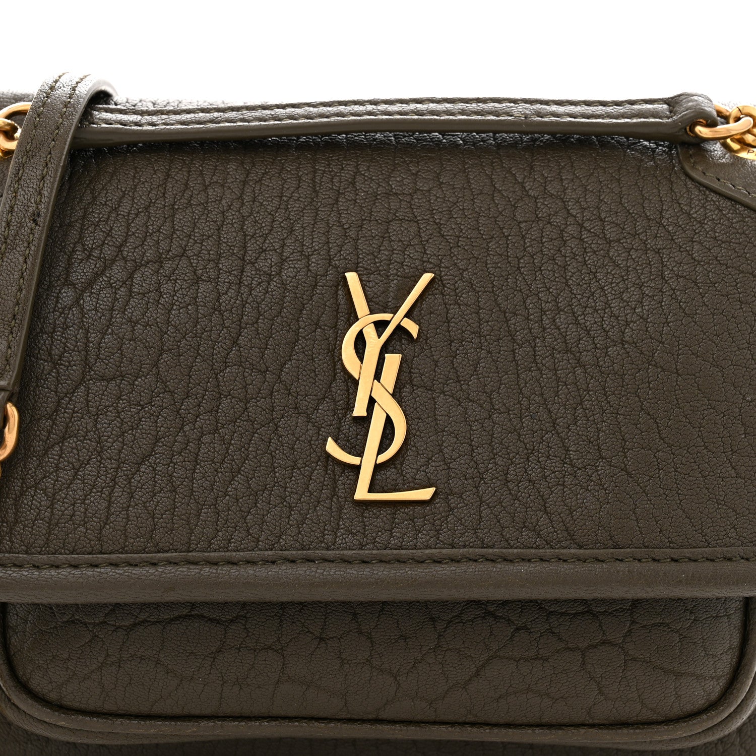 Grained Lambskin Monogram Mini Niki Chain Satchel Light Musk