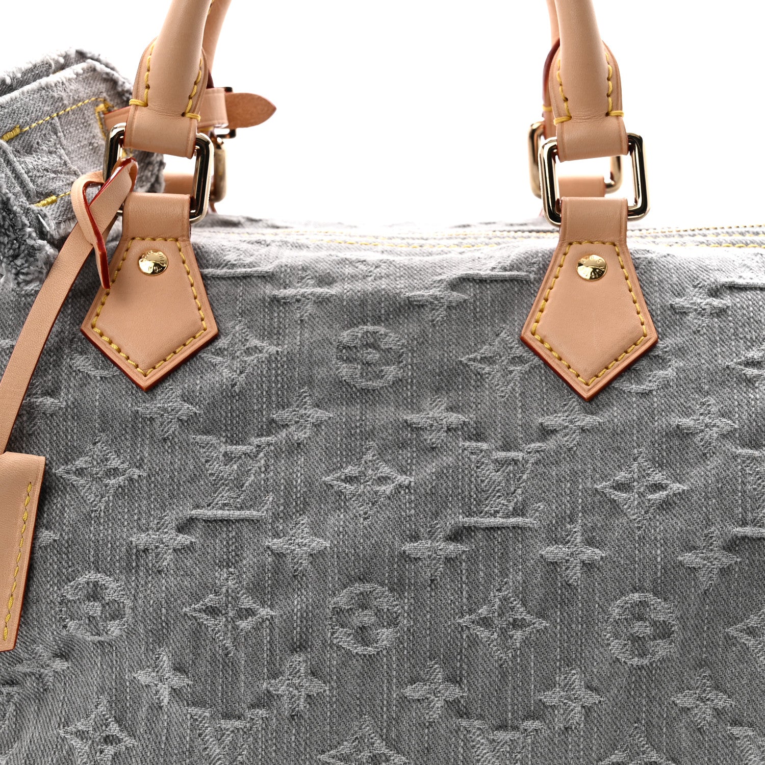 Monogram Denim Speedy Soft 30 Washed Gray