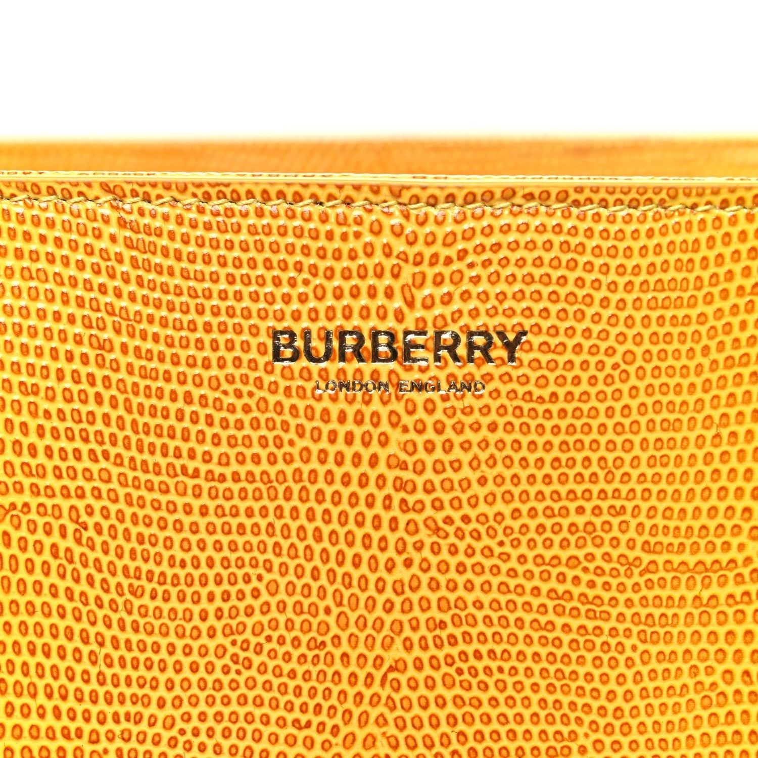 Calfskin Lizard Embossed Medium London Tote Marigold