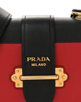 City Calfskin Saffiano Cahier Bag Fuoco Black