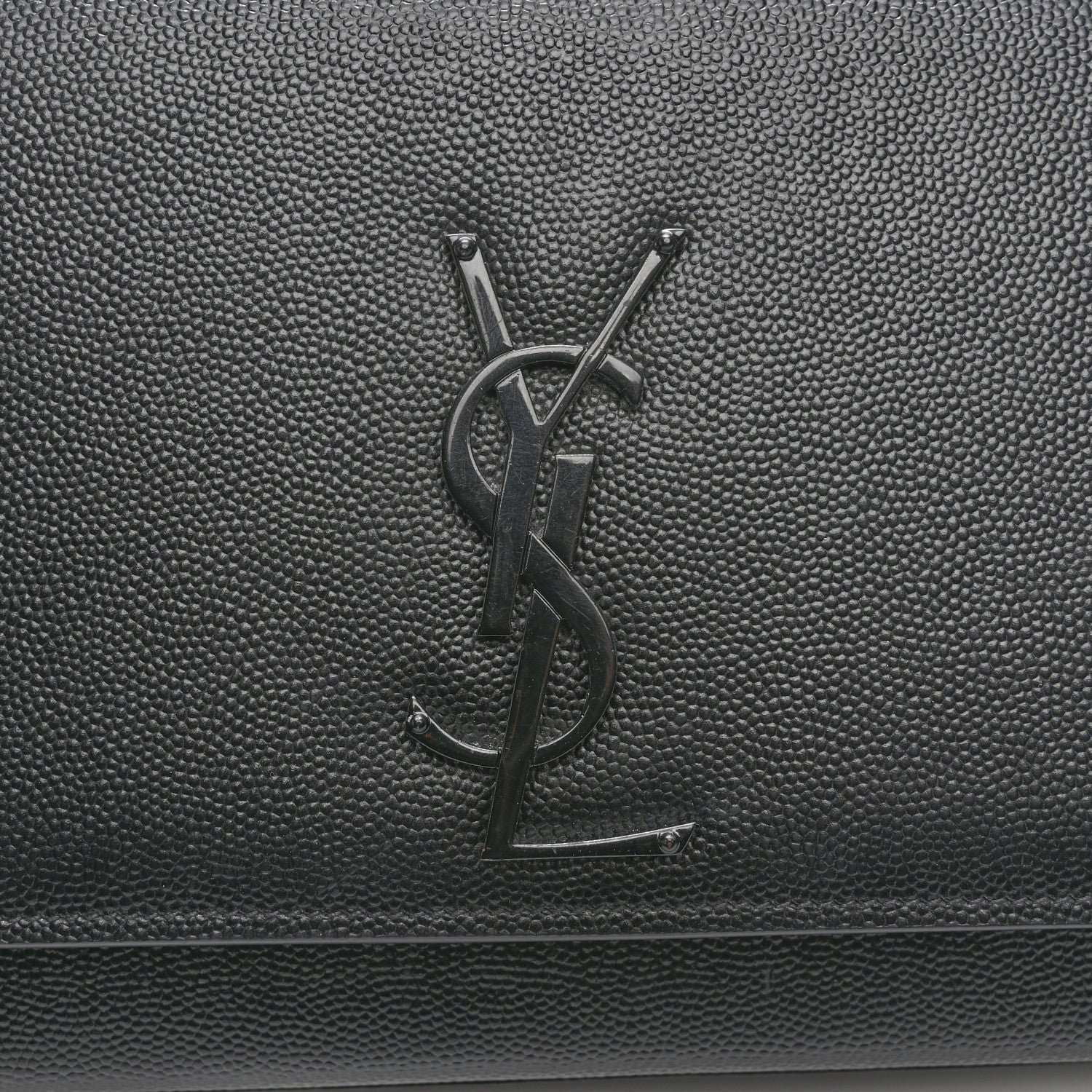 Grain De Poudre Medium Classic Monogram Monochrome Kate Satchel Black
