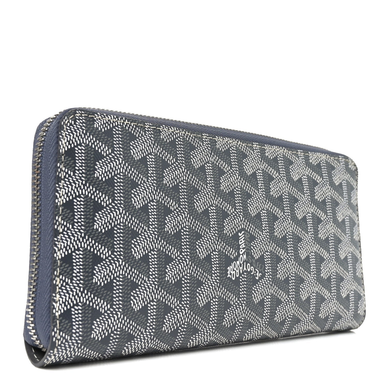 Goyardine Matignon Zip Around GM Wallet Grey