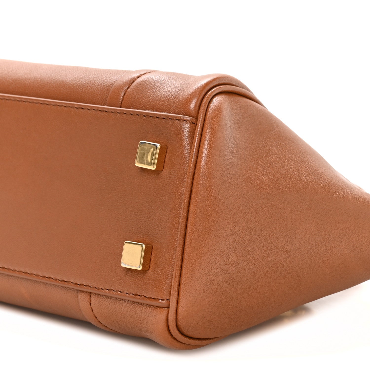 Supple Shiny Lambskin Little New Luggage Soft Tan