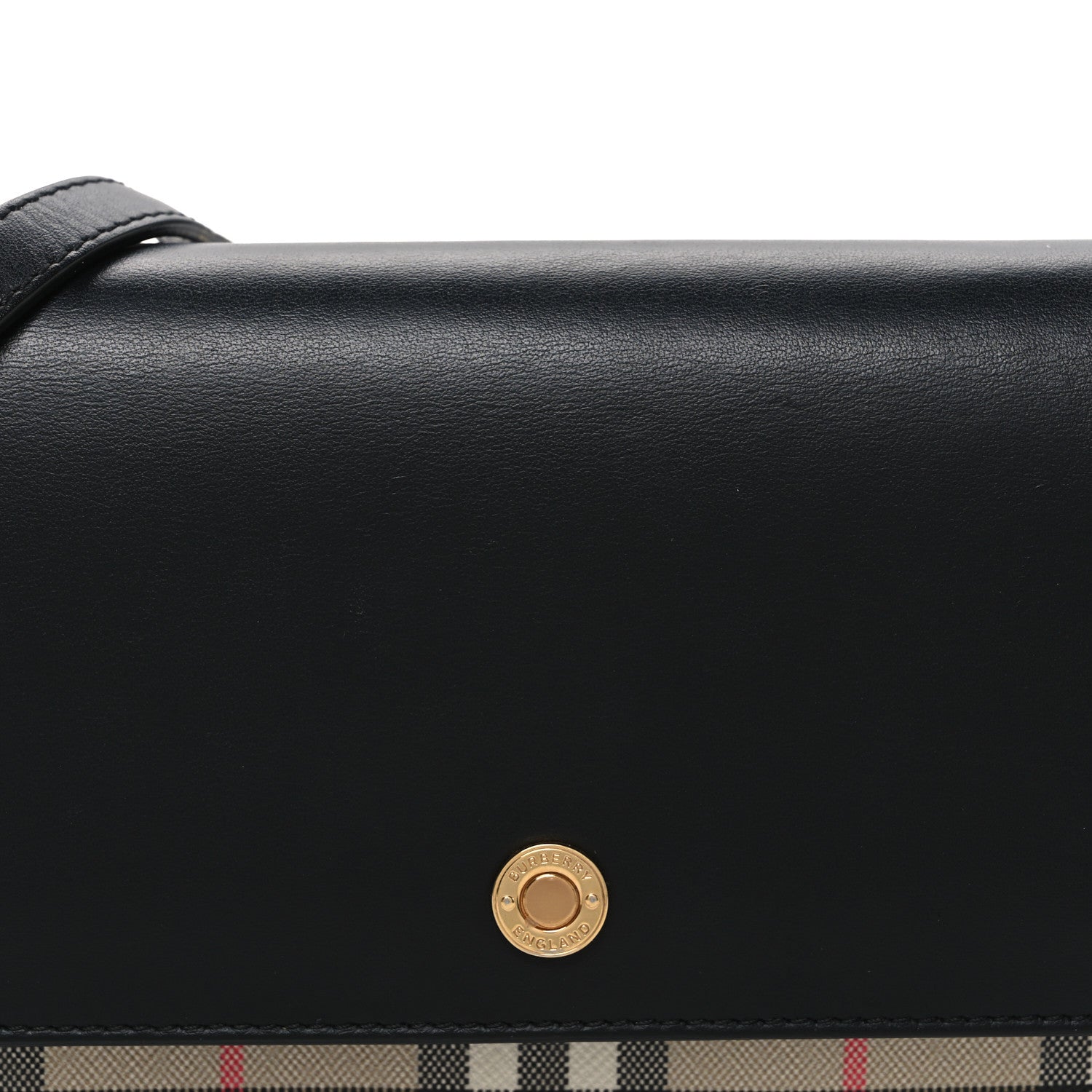 Calfskin Mini Vintage Check Note Bag Black
