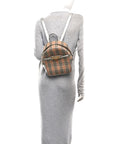 Smooth Calfskin 1983 Knight Check Link Backpack Silver