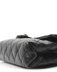 Glazed Calfskin Quilted 2.55 Reissue Flap Belt Bag Clutch 85 34 Black