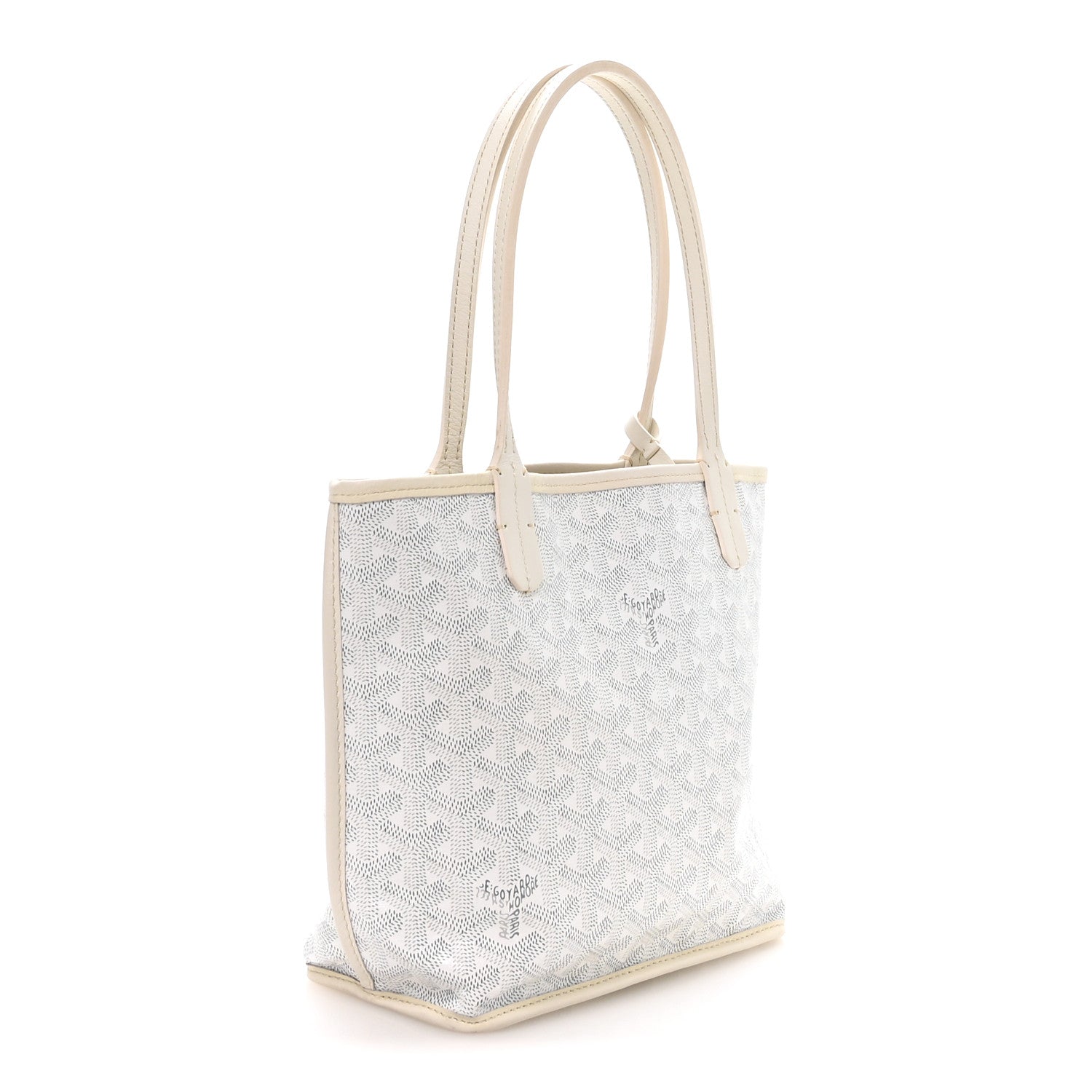 Goyardine Reversible Mini Anjou White