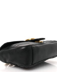 Calfskin Matelasse Small GG Marmont Shoulder Bag Black