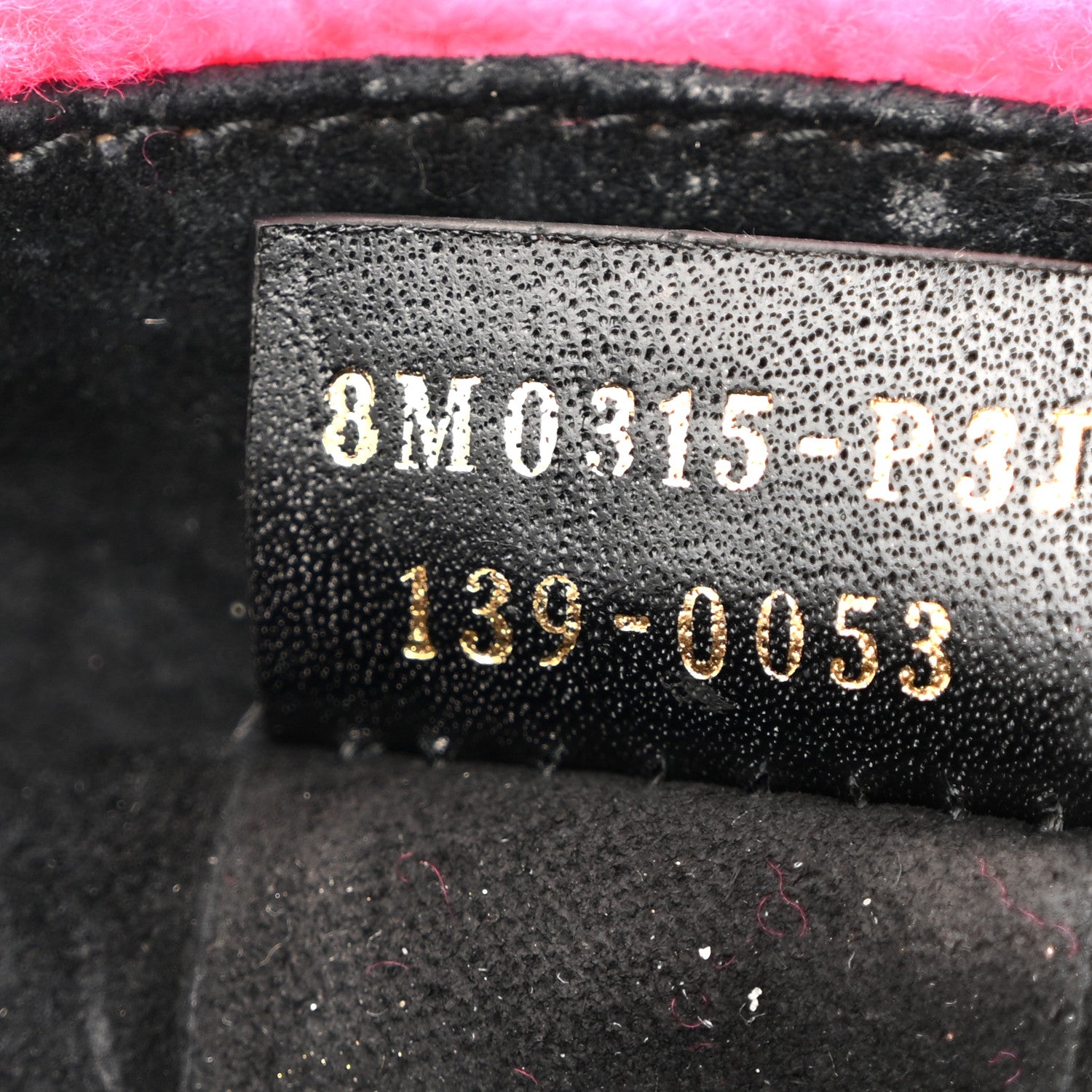 Shearling Nappa Mini Be Baguette Shoulder Bag Fuxia Black