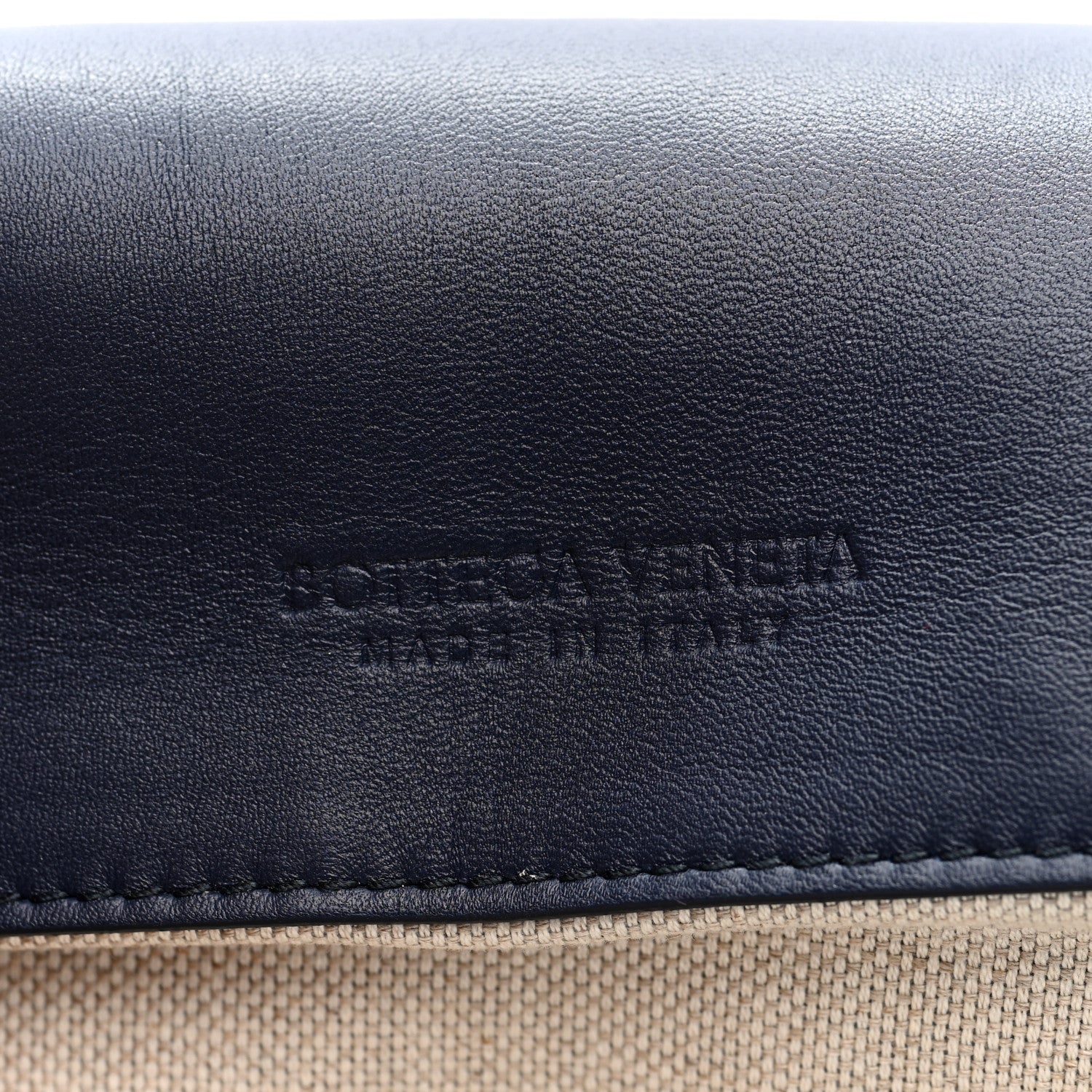 Denim Nappa Intrecciato Padded Messenger Abyss Indigo