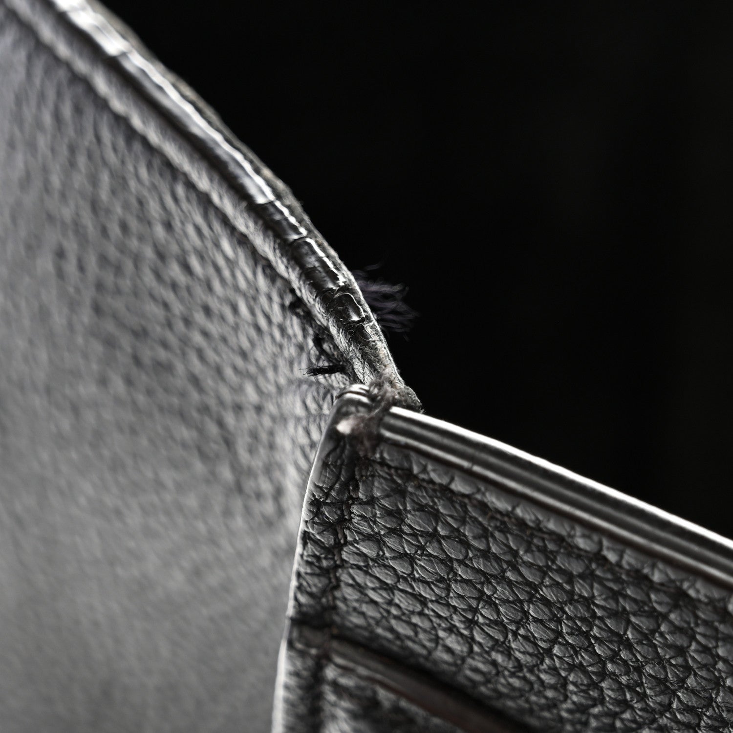 Drummed Calfskin Mini Luggage Black