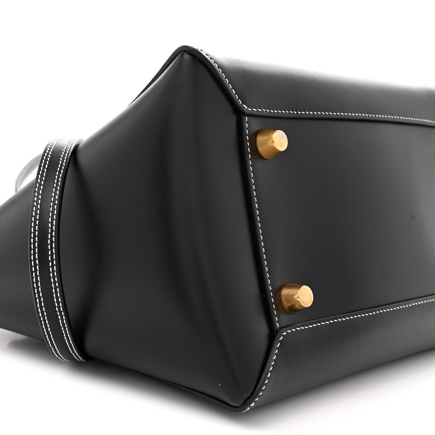 Smooth Calfskin Double Stitching Mini Belt Bag Black