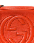 Pebbled Calfskin Small Soho Disco Bag Sun Orange