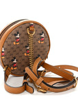 X DISNEY Mini Vintage GG Supreme Monogram Mickey Mouse Round Backpack  Beige Vintage Sun Oil