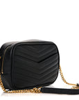 Grain De Poudre Matelasse Monogram Mini Lou Camera Bag Black