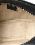 Pebbled Calfskin Small Soho Disco Bag Black