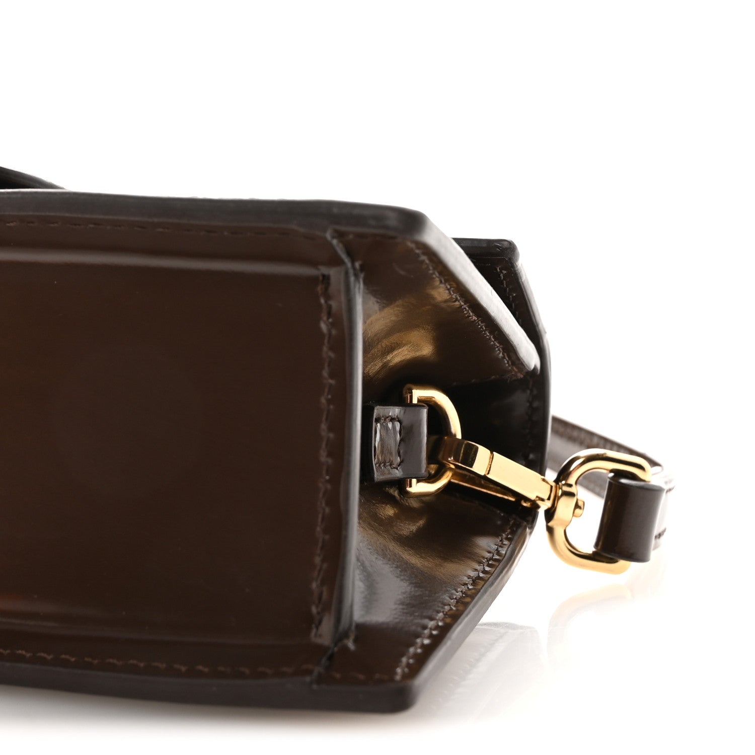 Glazed Calfskin Le Grand Bambino Midnight Brown