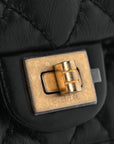 Aged Calfskin Quilted 2.55 Reissue Flap Belt Bag Clutch Black