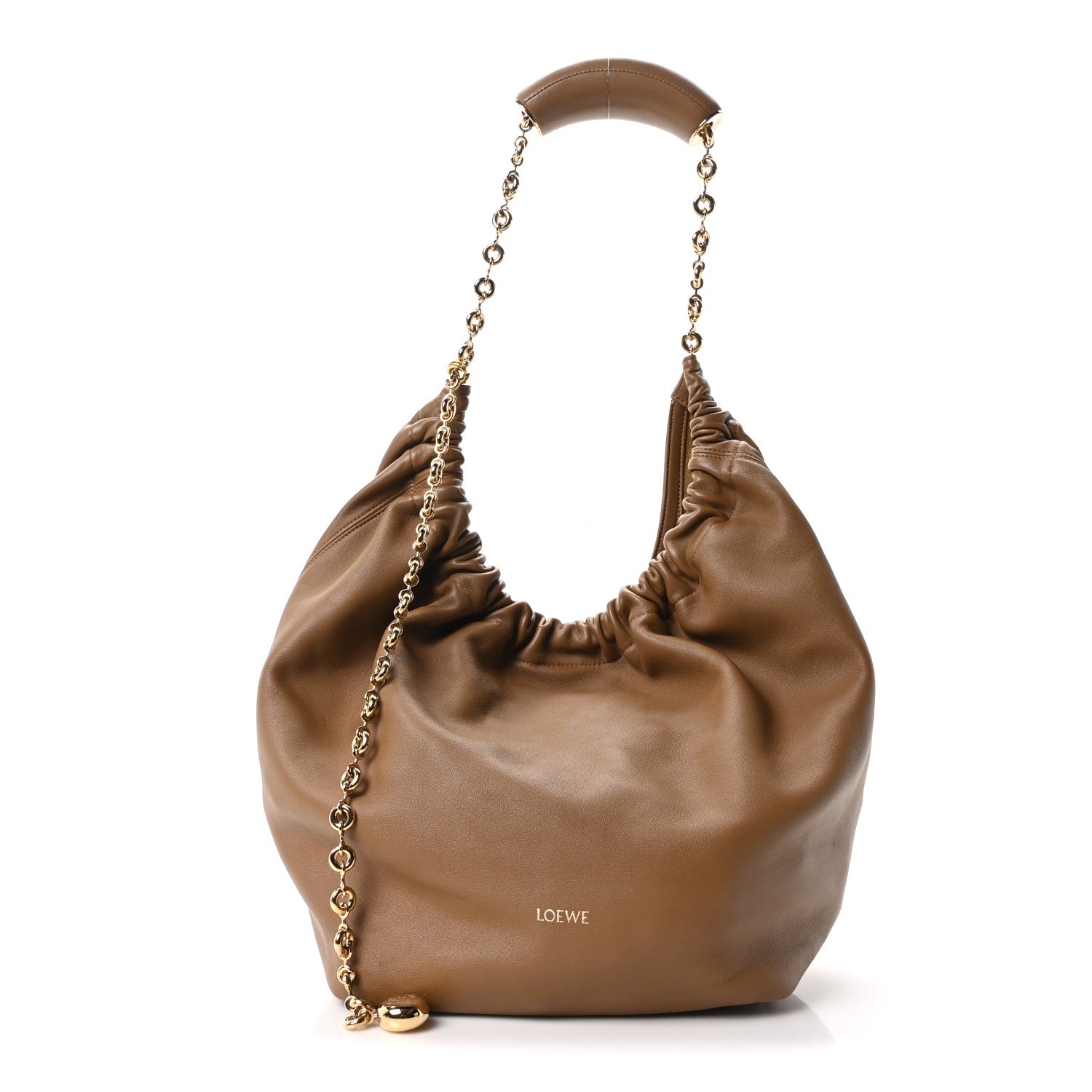 Mellow Nappa Medium Squeeze Bag Oak