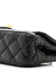 Aged Calfskin Quilted 2.55 Reissue Mini Hanger Flap Black
