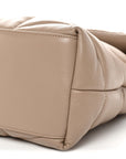 Lambskin Quilted Medium Loulou Puffer Monogram Chain Satchel Dark Beige