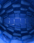 Paper Calfskin Maxi Intrecciato Cassette Messenger Blue