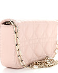 Lambskin Cannage D1OR Talk Phone Pouch Rose Poudre