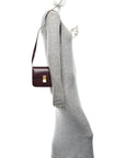 Box Calfskin Teen Classic Box Flap Bag Burgundy