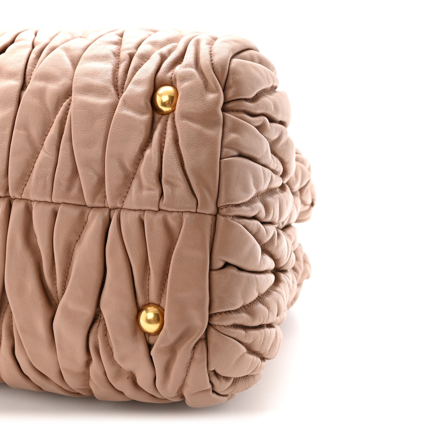 Nappa Matelasse Bauletto Top Handle Bowler Cammeo