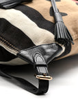 Overdyed Canvas Mega Check Heart Print Medium Chiltern Backpack Black