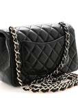 Lambskin Quilted Mini Rectangular Flap Black