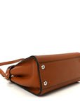 Cuoio Romano Snakeskin Selleria Mini Peekaboo Iconic Satchel Cappuccino