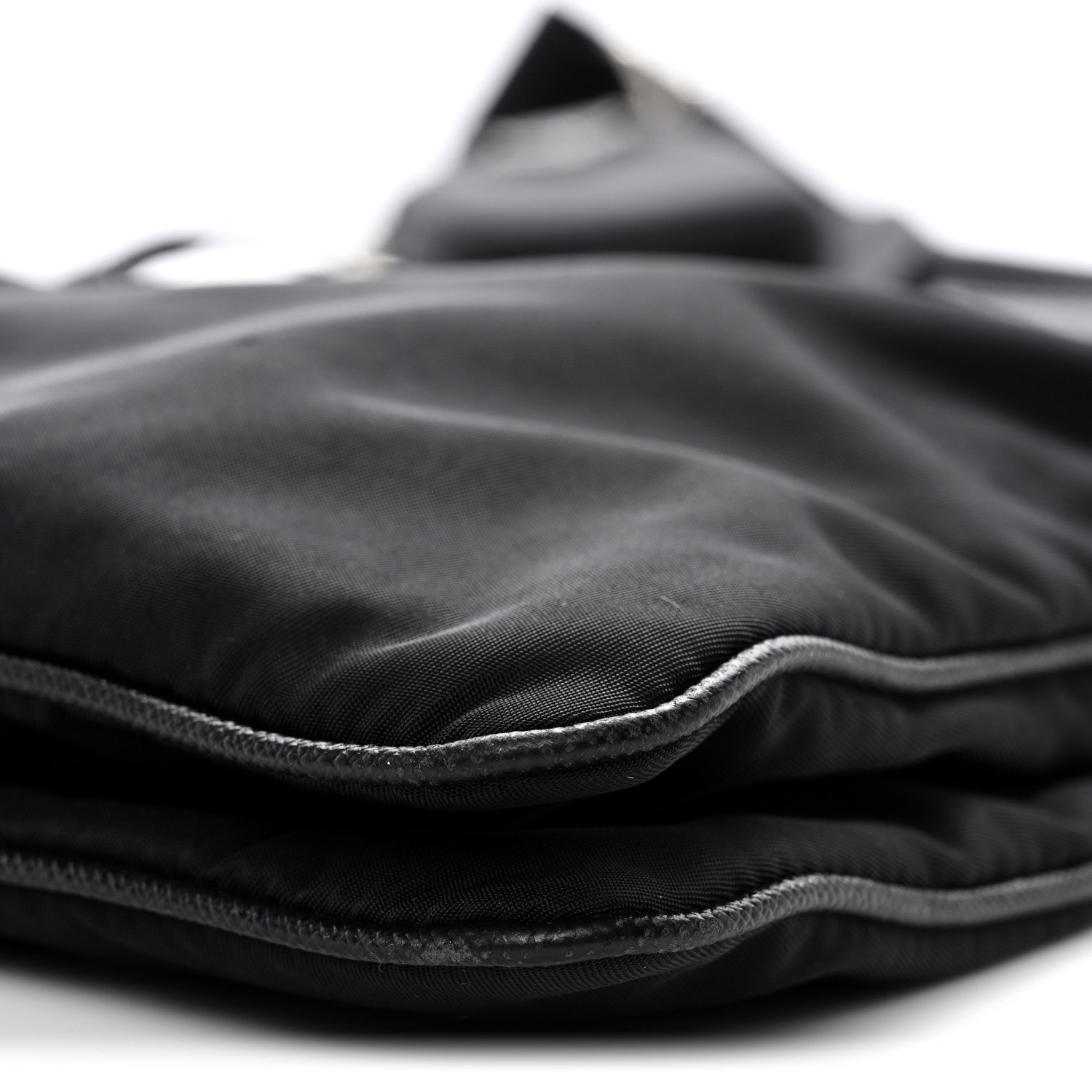 Re-Nylon Saffiano Re-Edition 2000 Double Zip Crossbody Bag Black