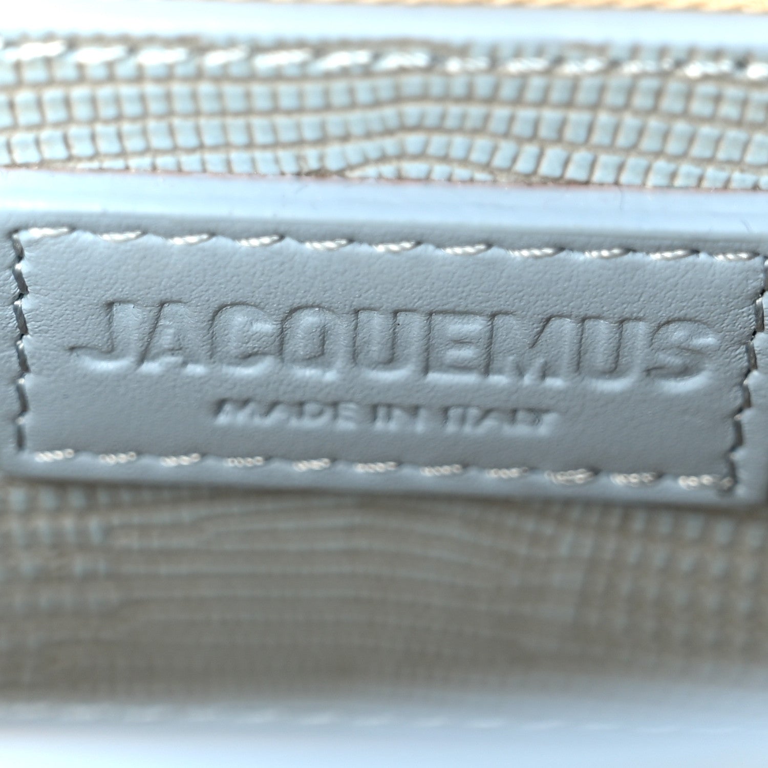 Calfskin Lizard Embossed Le Grand Bambino Light Blue