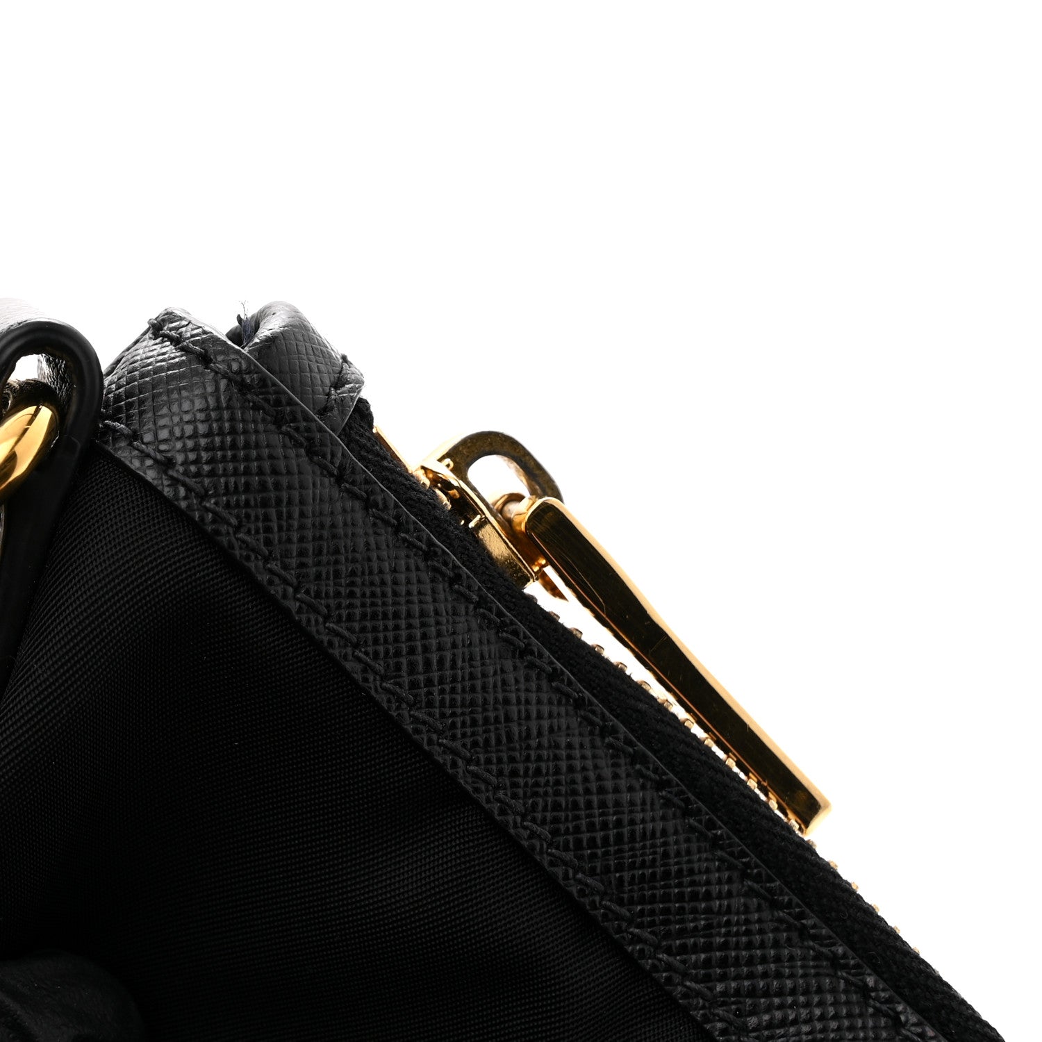 Saffiano Tessuto Nylon Shopping Tote Black