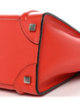 Drummed Calfskin Micro Luggage Vermillion