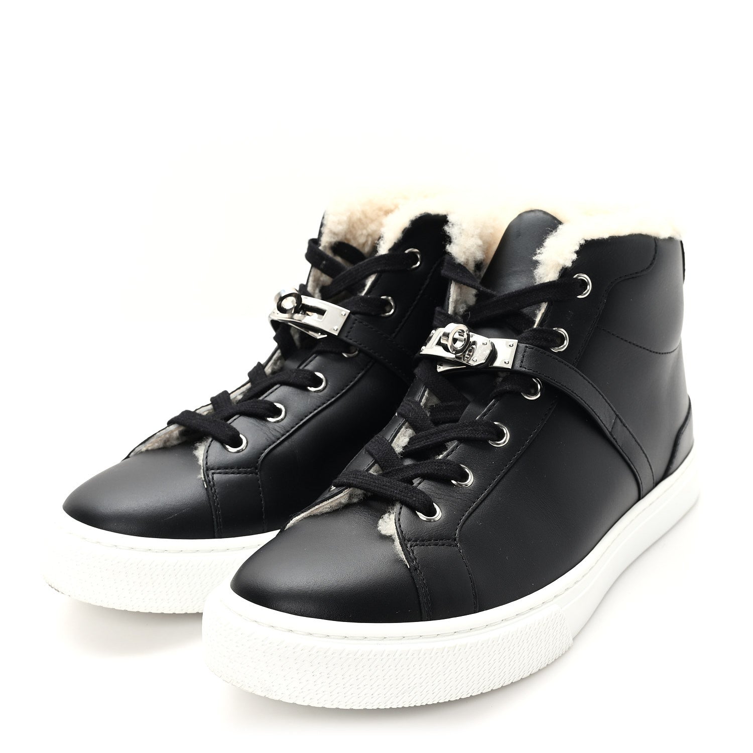 Calfskin Woolskin Daydream Sneakers 39 Black Ecru