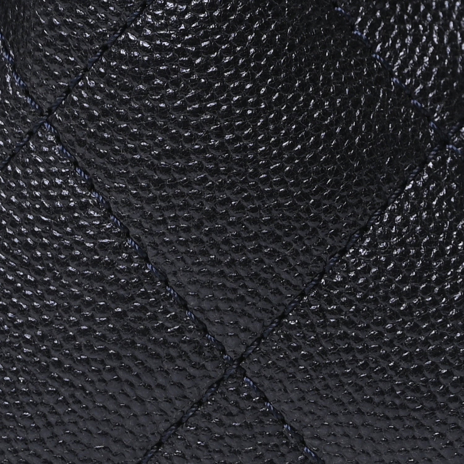 Metallic Caviar Quilted Mini CHNL 25 Handbag Dark Blue