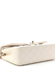 Caviar Quilted Small Double Flap White