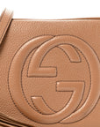 Pebbled Calfskin Small Soho Disco Bag Camelia