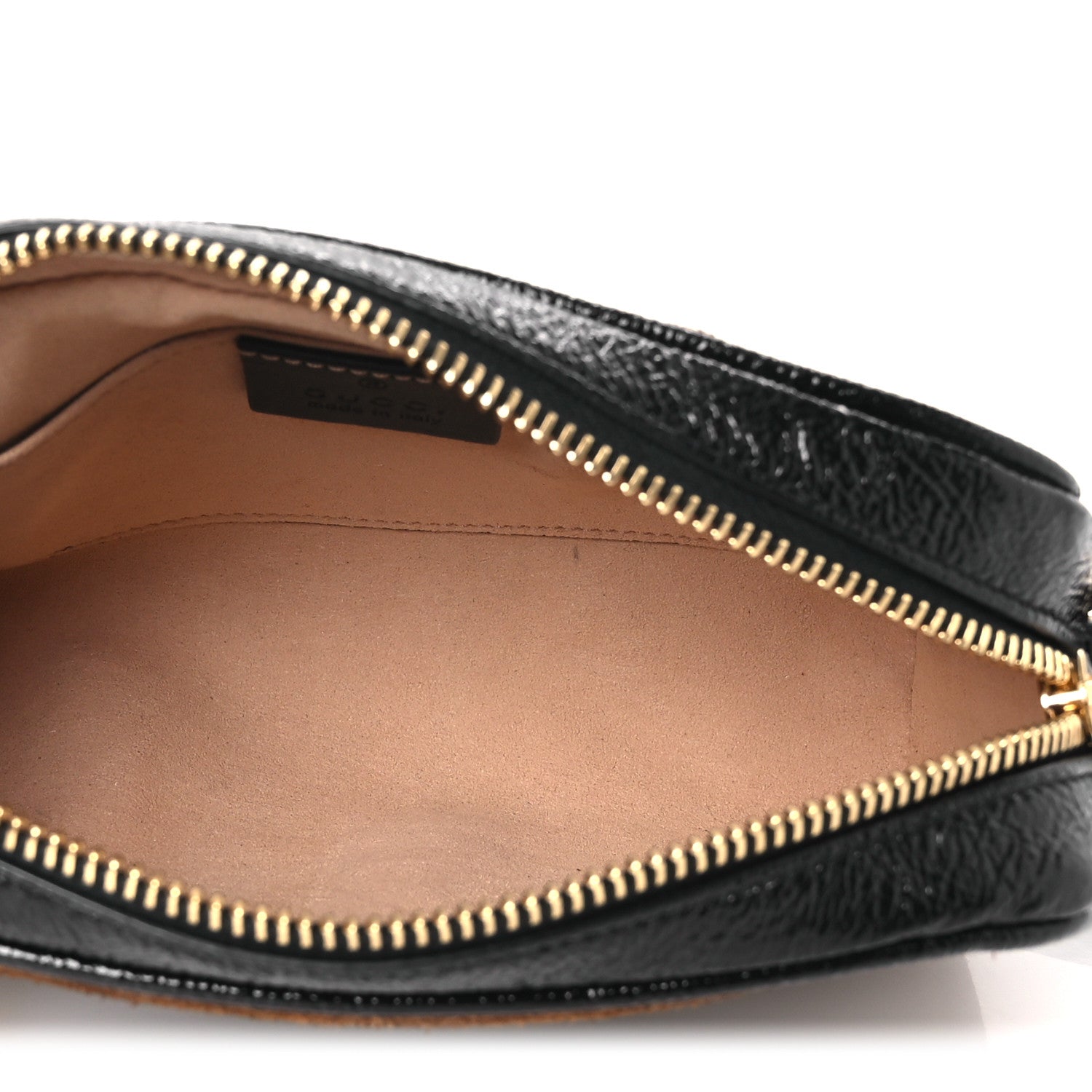 Suede Patent Web Mini Ophidia Shoulder Bag Nocciola Black