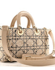 Tweed Cannage Medium Lady D-Joy Natural Black