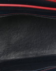 Smooth Calfskin Mini Luggage Navy Red