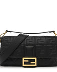 Nappa FF 1974 Embossed Large Baguette Black