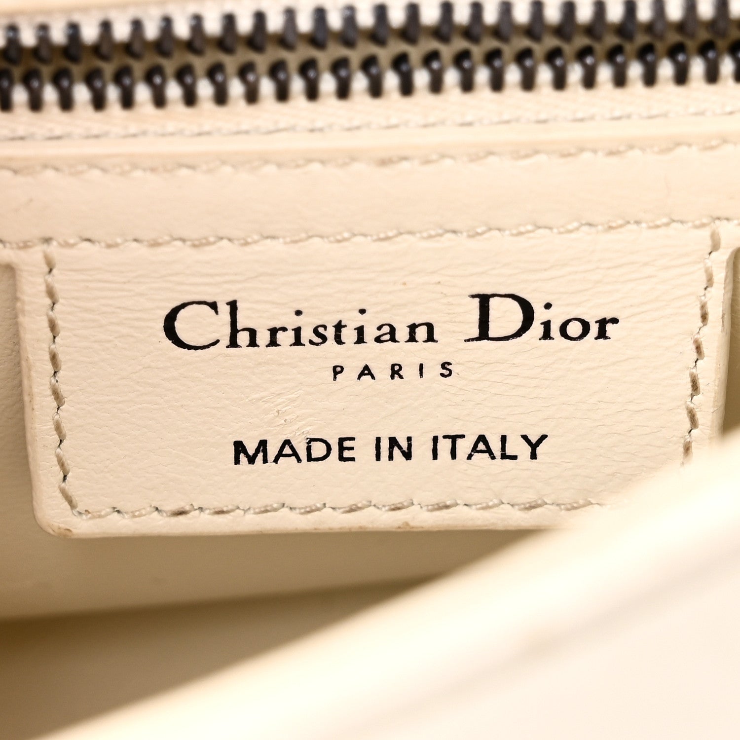 Lambskin Macrocannage Small D1OR Caro Bag Ivory